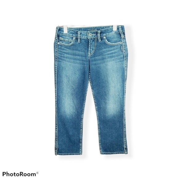 📣2/40$📣 SILVER Frances capri jeans size 26 - Picture 1 of 8